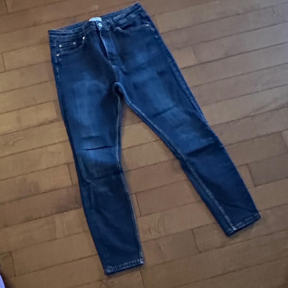 Zara Premium Denim Jeans in Deep Blue